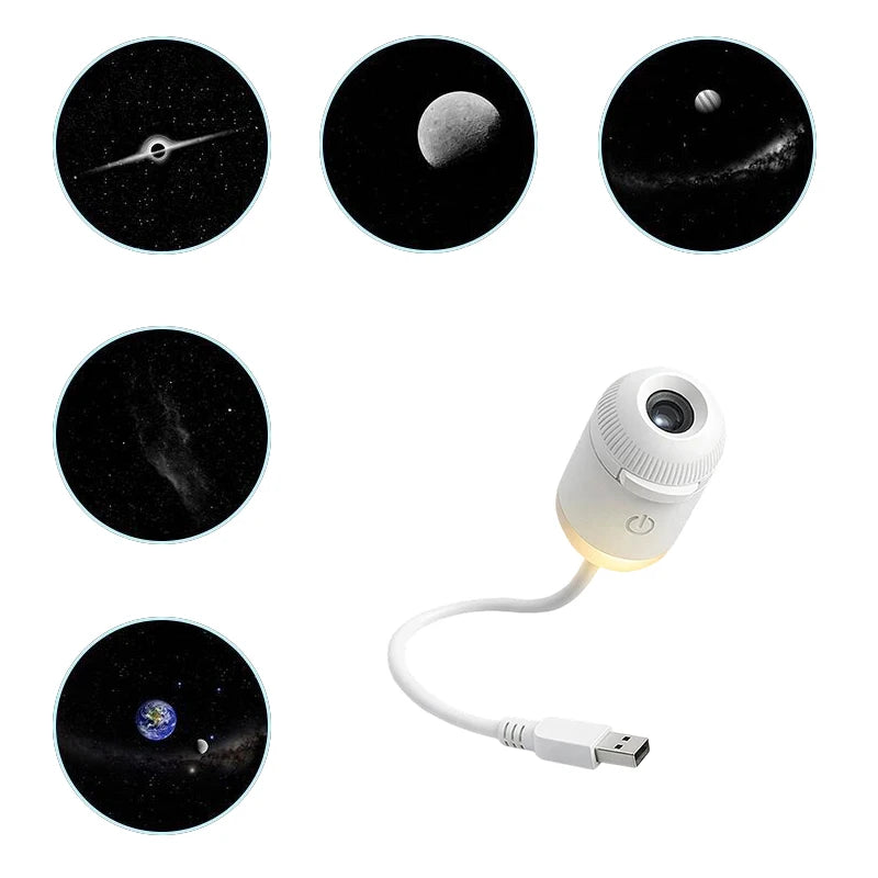 Mini Galaxy Star Projector Two in One Night Light