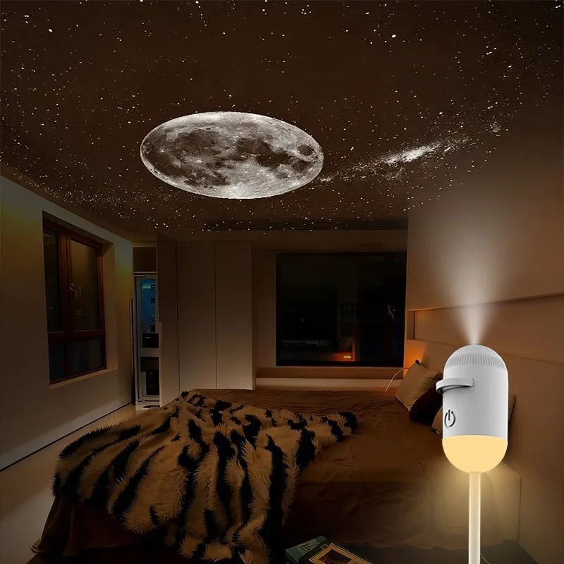 Mini Galaxy Star Projector Two in One Night Light