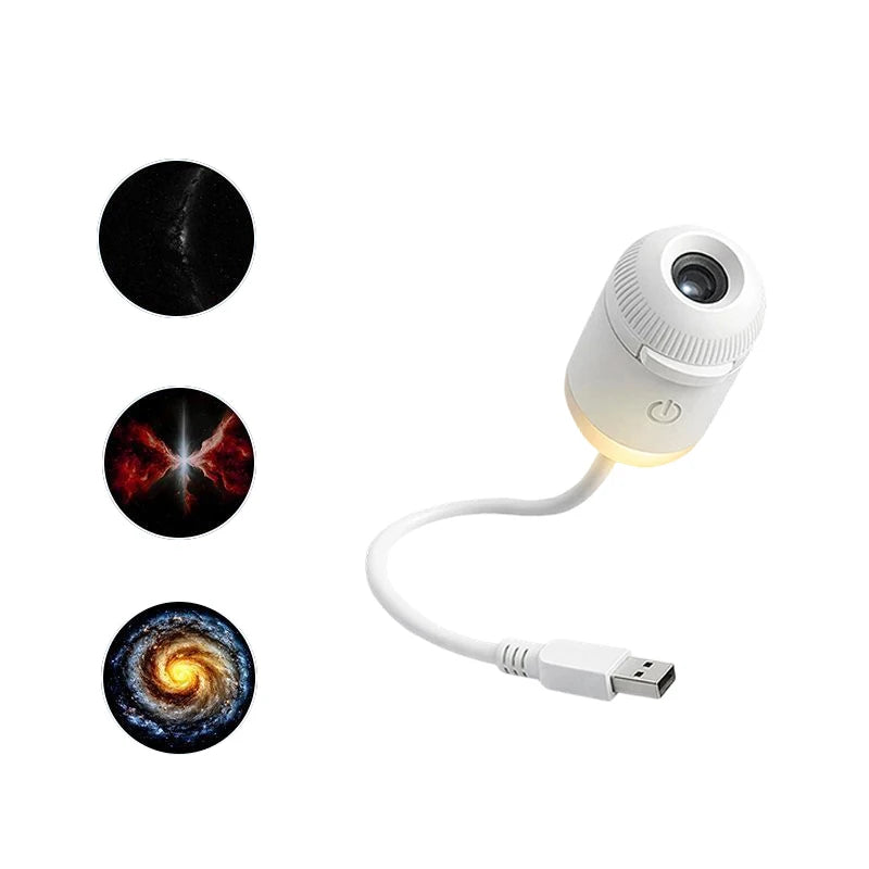 Mini Galaxy Star Projector Two in One Night Light