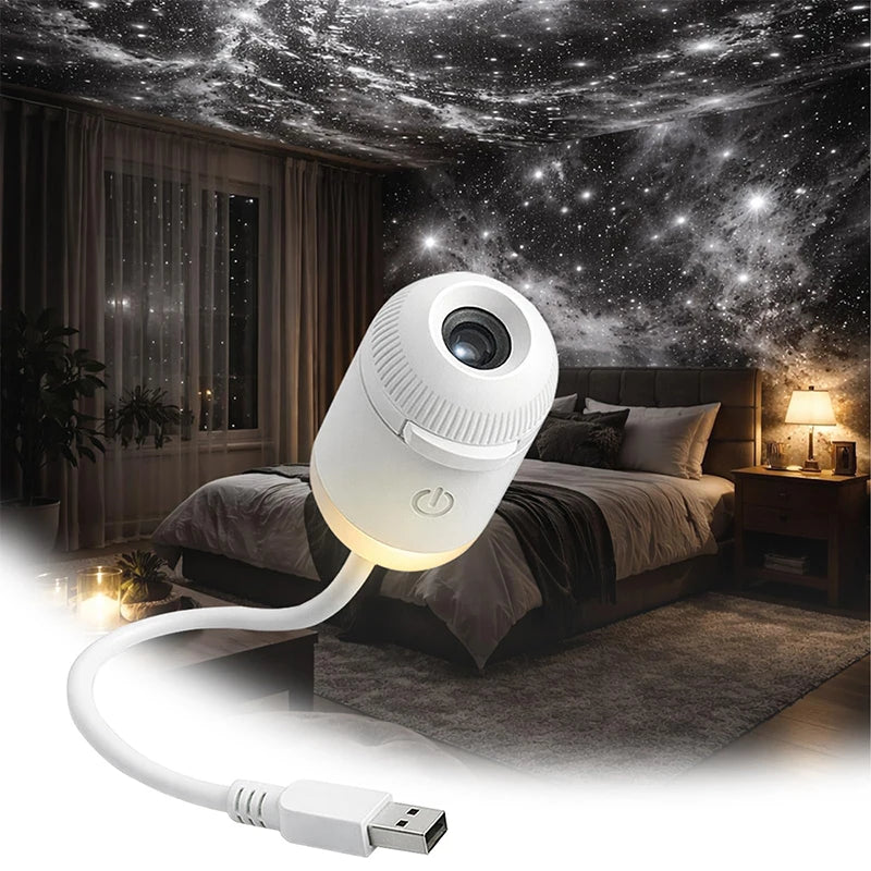 Mini Galaxy Star Projector Two in One Night Light